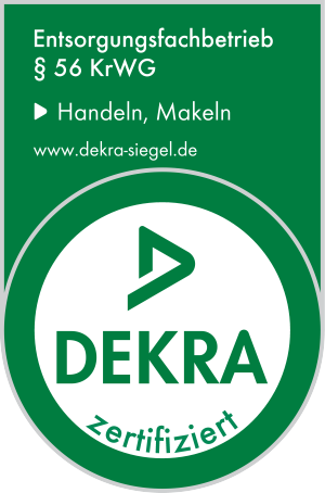 Entsorgungsfachbetrieb § 56 KrWG, grünes DEKRA Siegel